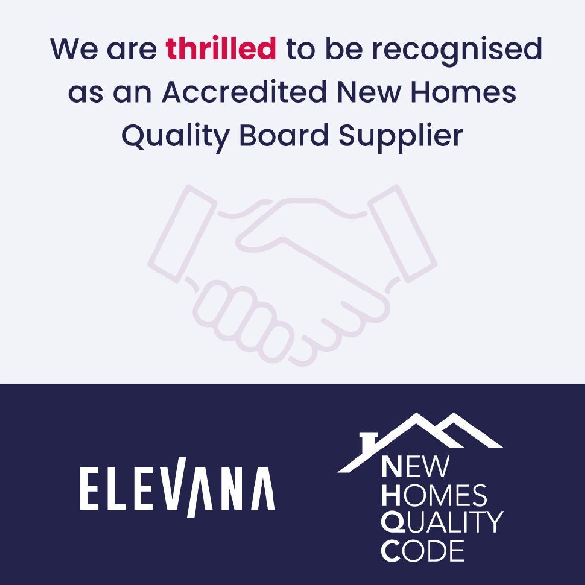 Article Image - Elevana Ltd Recognised as an Accredited New Homes Quality Board Supplier