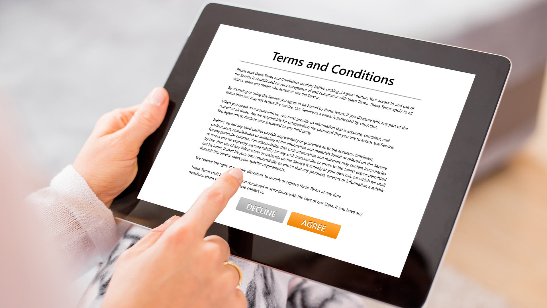 Conditions Agreement On Your Website