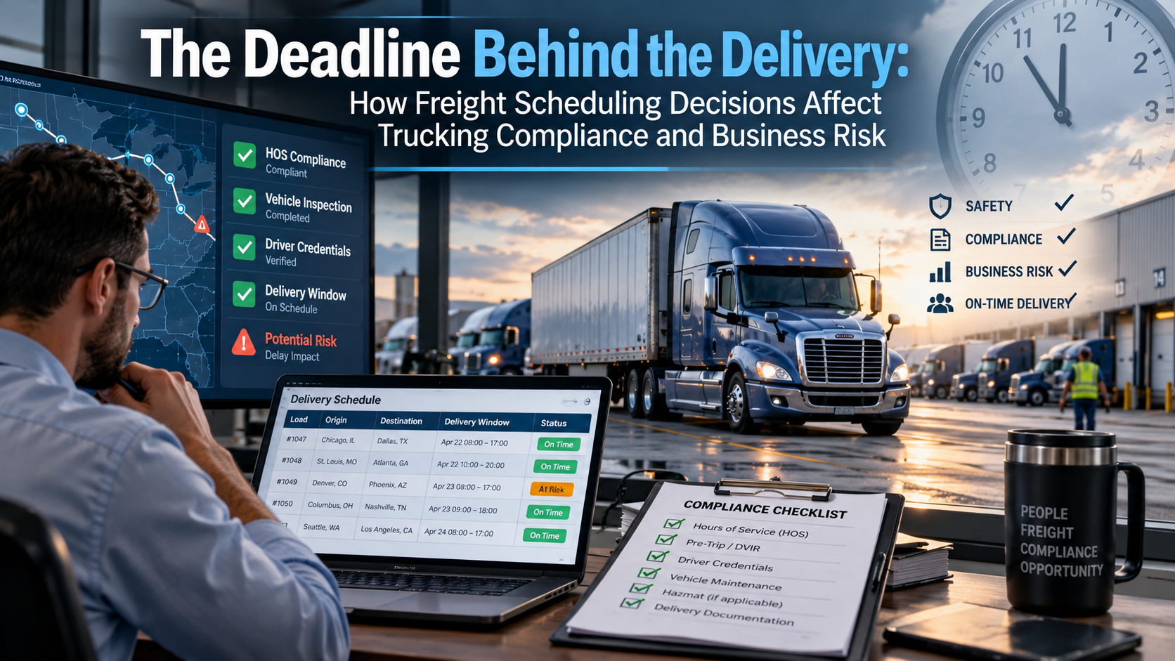 Article Image - The Deadline Behind the Delivery: How Freight Scheduling Decisions Affect Trucking Compliance and Business Risk