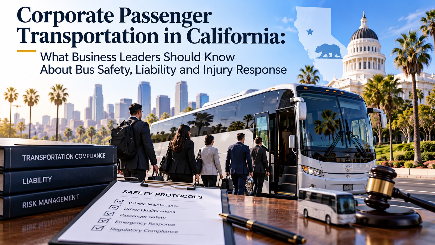 Article Image - Corporate Passenger Transportation in California: What Business Leaders Should Know About Bus Safety, Liability and Injury Response