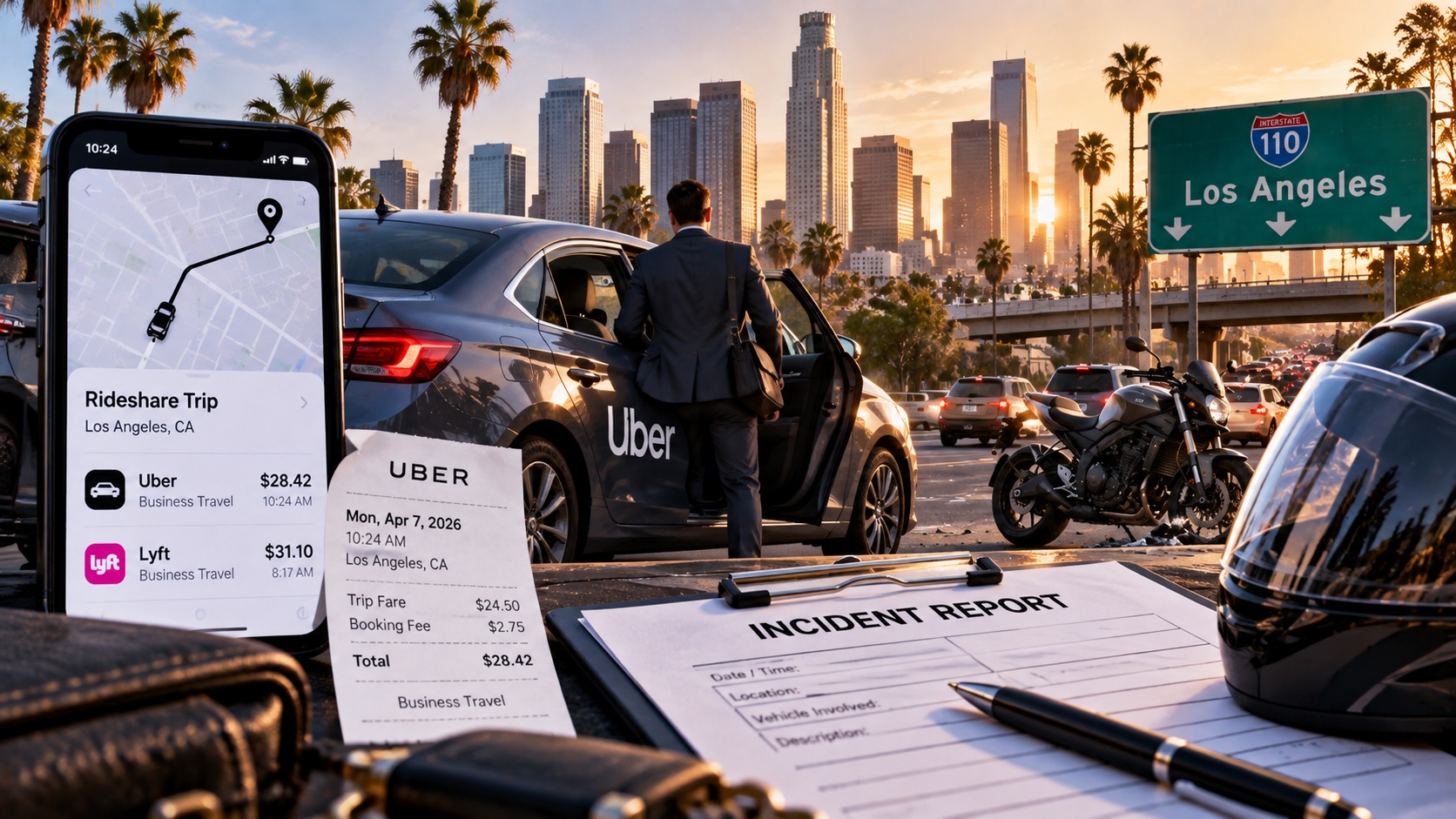 Article Image - From Ride Receipt to Incident Record: Managing Rideshare and Motorcycle Business Travel in Los Angeles
